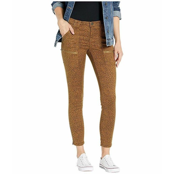JOIE Womens Coral Zippered Pocketed Ankle Zip High Waist Pants main image 1
